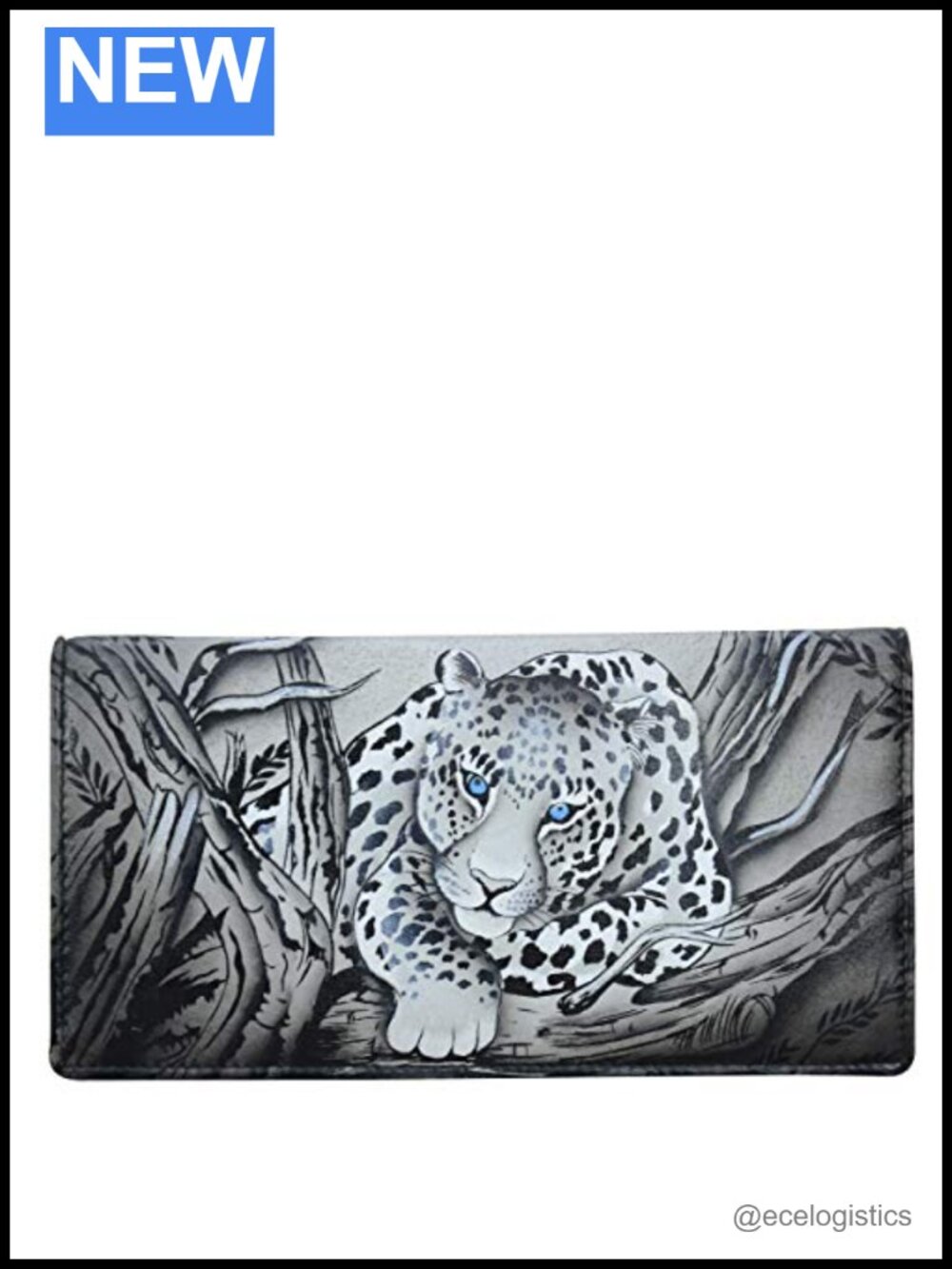 Hand-Painted Genuine Leather Wallet RFID Two Fold Clutch